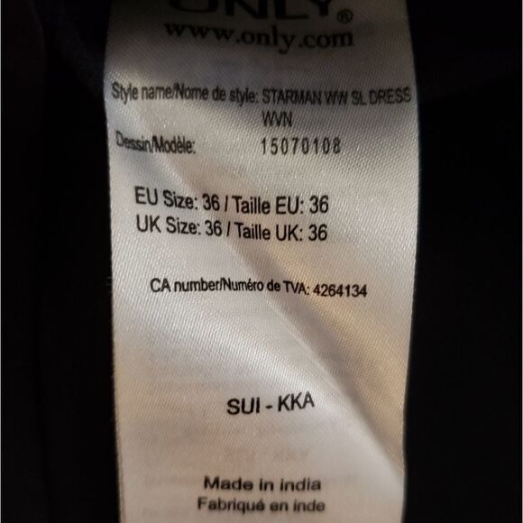 Only Sleeveless Fit & Flare Black LBD Size 6 Dress NWOT - Picture 6 of 10